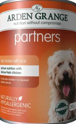 Arden Grange Partners Fresh Chicken, Rice and Vegetables Wet Dog Food, 24 x 395 g