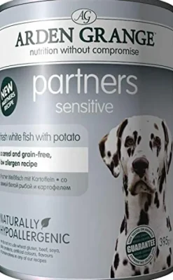 Arden Grange Partners Sensitive - Grain Free - Fresh Ocean White Fish with Potato, 24 x 395 g