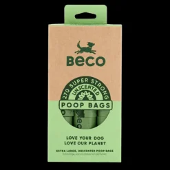 Beco Poop Bags, Unscented, 270 Pack, Big, Strong and Leak-Proof