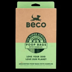 Beco Poop Bags with Handles, Unscented, 120, Big, Strong and Leak-Proof