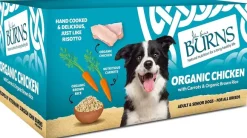 Burns Adult & Senior Wet Dog Food Trays Organic Chicken, Carrots & Brown Rice (12 x 150gm)