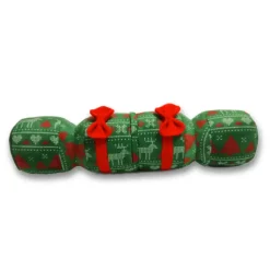 Christmas Cracker Green Dog Toy