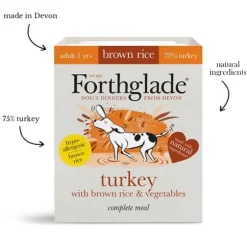 Forthglade Turkey With Brown Rice & Veg Natural Wet Dog Food 395g