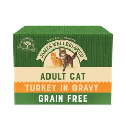 James Wellbeloved Grain Free Adult Cat Food Turkey in Gravy 12 x 85g
