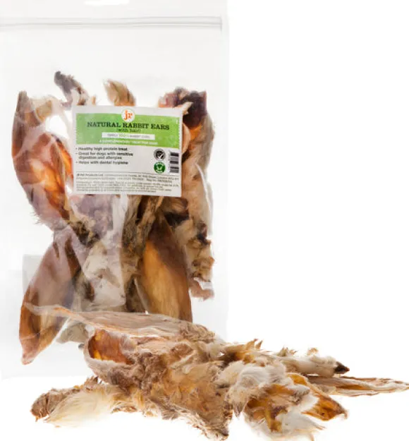 JR Pet Products Rabbit Ears with Hair 100g