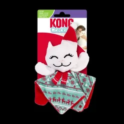 KONG Christmas Crackles Santa Kitty Cat Toy