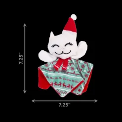 KONG Christmas Crackles Santa Kitty Cat Toy