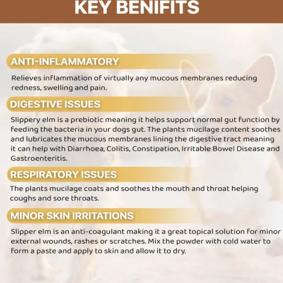 Logan's Natural Treats - Slippery Elm Bark Pet Supplement 100g