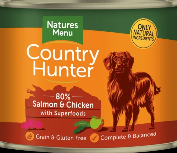 Natures Menu Country Hunter - Salmon & Chicken Tins 6x600g