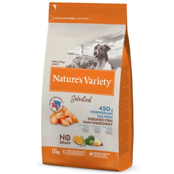 Natures Variety Selected Mini Adult Dog Food Salmon 1.5kg