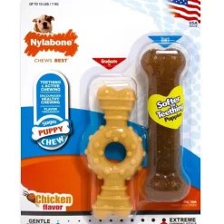 Nylabone Puppy Ring & Bone Pack
