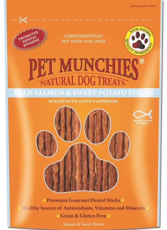 Pet Munchies Wild Salmon & Sweet Potato Sticks 90g