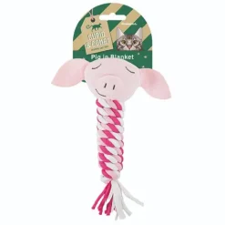 Rosewood - Cupid & Comet Pig in Blanket Rope Cat Toy