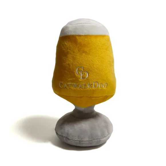 San Mongrel Beer Glass Plush Dog Toy