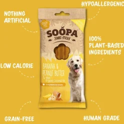 Soopa - Banana & Peanut Butter Jumbo Dental Stick 170g